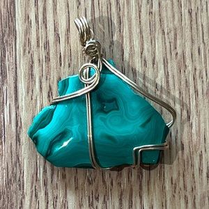 Vintage Green Stone Pendant